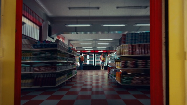 Video Reference: Shelf, Shelving, Building, Publication, Flooring, Tire, Floor, Convenience store, Wood, Retail