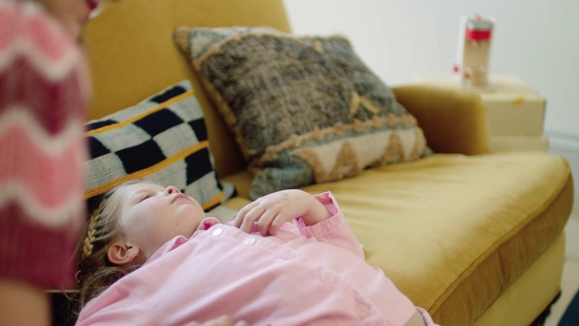 Video Reference: Head, Comfort, Product, Couch, Textile, Mammal, Wood, Baby, Pillow, Toddler