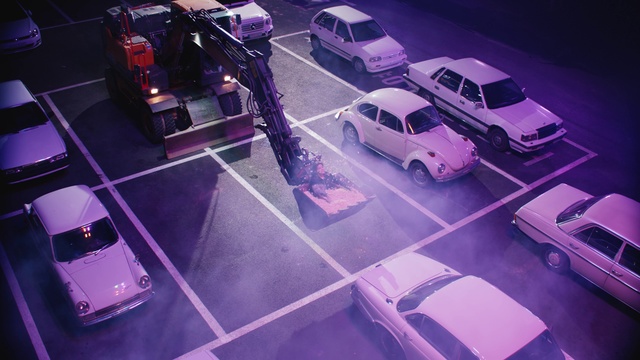 Video Reference: Car, Tire, Wheel, Vehicle, Automotive lighting, Hood, Light, Automotive design, Motor vehicle, Purple