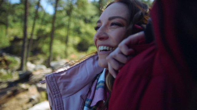 Video Reference: Happy, Tree, Smile, Tie, People in nature, Event, Jewellery, Grass, Forest, Tradition