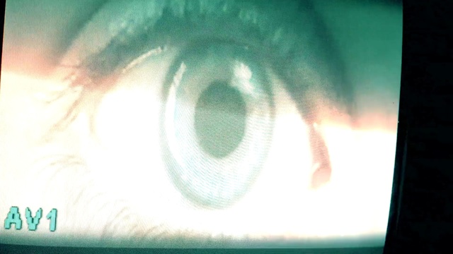 Video Reference: Azure, Organism, Eyelash, Font, Audio equipment, Art, Rectangle, Output device, Circle, Symmetry