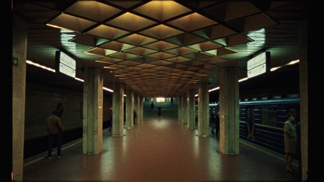 Video Reference: Architecture, Fixture, Symmetry, Tints and shades, Ceiling, Flooring, City, Darkness, Building, Art
