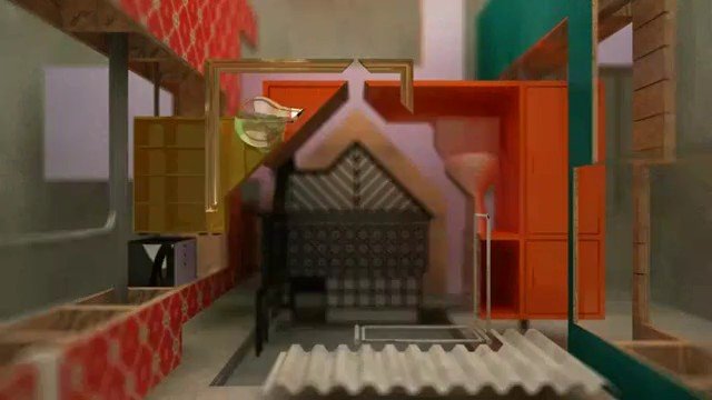 Video Reference: abstract, geometric, indoor, colorful, corridor, 3d, render, installation, shapes, architecture, house, pattern, art, modern