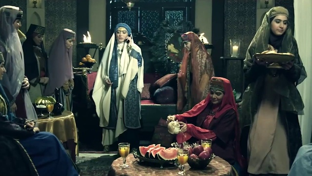 Video Reference: Window, Human, Entertainment, Fashion design, Art, Event, Performing arts, Table, Costume design, Visual arts