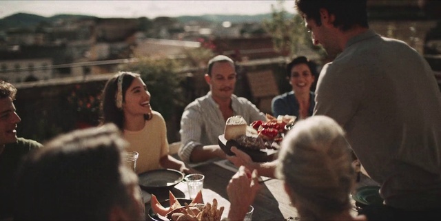 Video Reference: Photograph, Food, Tableware, Flash photography, Interaction, Happy, Tie, People, Bridal clothing, Flower