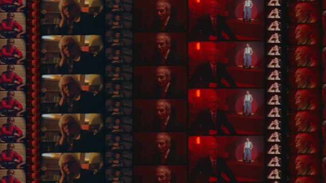 Video Reference: Black, Font, Art, Eyewear, Shelf, Shelving, Collage, Darkness, Carmine, Room