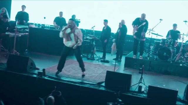 Video Reference: Band plays, Musical instrument, String instrument, Public address system, Musician, Guitar, String instrument, Green, Guitarist, Blue