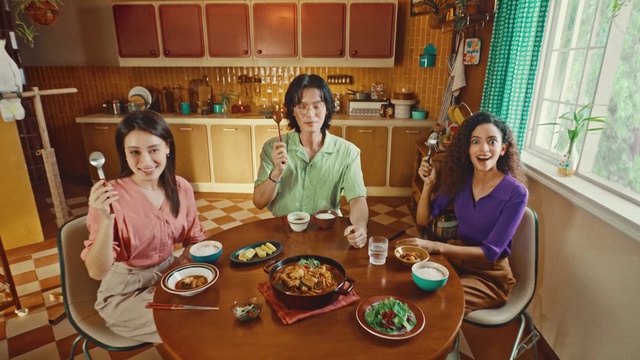 Video Reference: Food, Table, Smile, Tableware, Dishware, Cake, Cuisine, Plate, Sharing, Window