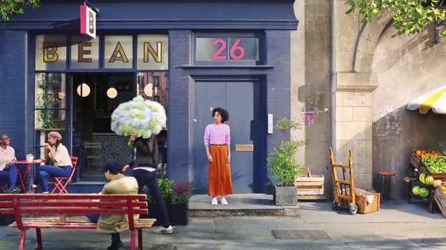 Video Reference: Plant, Building, Door, Outdoor bench, Neighbourhood, Leisure, Travel, People, Facade, Flowerpot