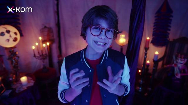 Video Reference: Glasses, Smile, Vision care, Purple, Light, Candle, Flash photography, Lighting, Gesture, Happy