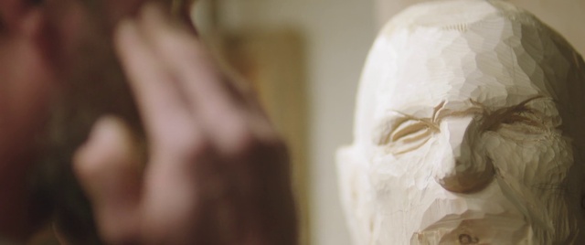 Video Reference: Hairstyle, Jaw, Gesture, Wood, Sculpture, Artifact, Art, Statue, Plaster, Room