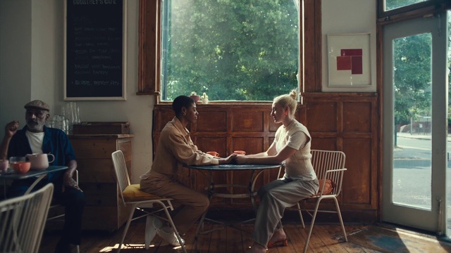 Video Reference: Furniture, Table, Chair, Window, Building, Interior design, Wood, Tree, House, Tableware