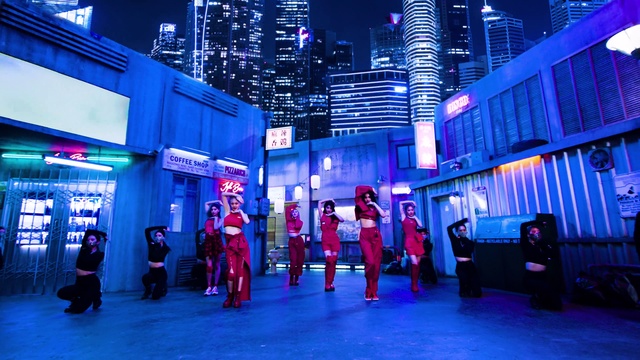 Video Reference: Building, Blue, Skyscraper, Purple, Entertainment, Architecture, Magenta, Flooring, Leisure, Electric blue