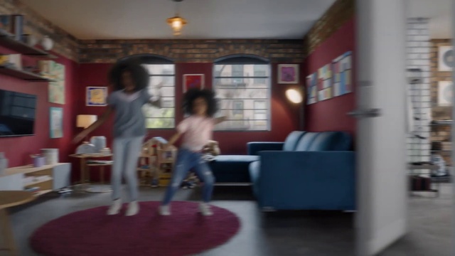 Video Reference: Furniture, Lighting, Flooring, Living room, Floor, Hardwood, Leisure, Toddler, Picture frame, Balance