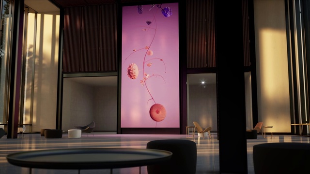 Video Reference: Furniture, Property, Table, Purple, Building, Interior design, Architecture, Wood, Art, Floor