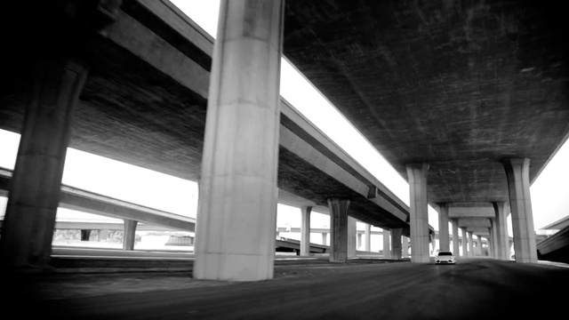 Video Reference: Wood, Black-and-white, Tints and shades, Road, Monochrome, City, Bridge, Monochrome photography, Beam, Concrete