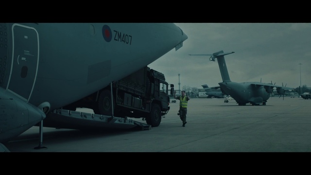 Video Reference: Vehicle, Aircraft, Airplane, Gesture, Sky, Aerospace manufacturer, Military helicopter, Aviation, Air travel, Cargo aircraft