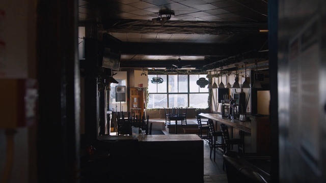 Video Reference: Wood, Building, Fixture, Ceiling, Darkness, City, Door, Window, Hardwood, Table