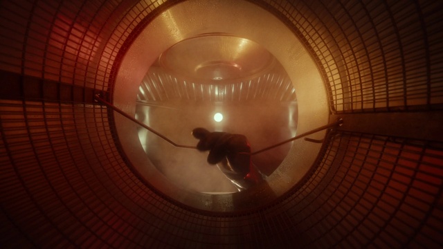 Video Reference: Amber, Wood, Stairs, Symmetry, Circle, Tints and shades, Ceiling, Metal, Electricity, Space