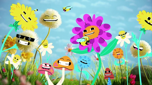 Video Reference: Plant, Flower, Ecoregion, Cartoon, Sky, Nature, Green, Natural environment, People in nature, Botany