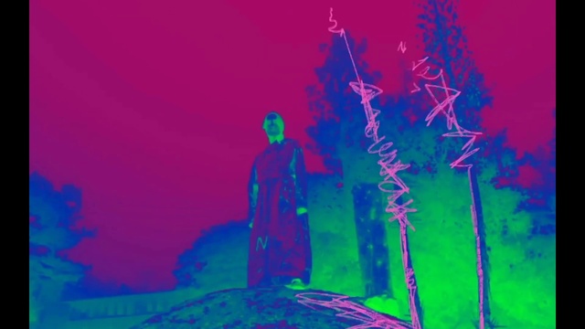 Video Reference: Purple, Plant, Lighting, Art, People in nature, Tree, Entertainment, Font, Magenta, Electric blue