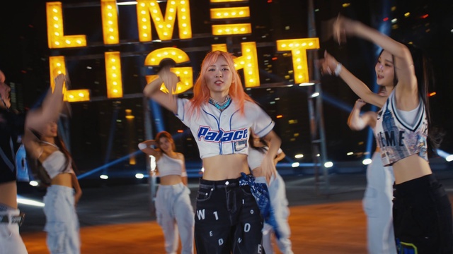 Video Reference: Muscle, Cheerleading uniform, Thigh, Smile, Performing arts, Sports bra, Entertainment, Navel, Electric blue, Sports