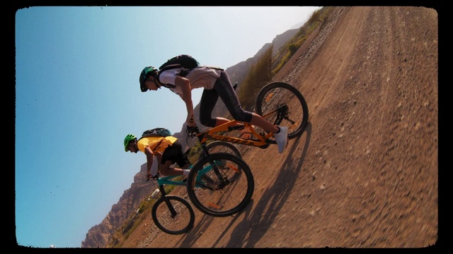 Video Reference: Bicycle, Wheel, Tire, Sky, Bicycles--Equipment and supplies, Bicycle wheel, Bicycle tire, Bicycle frame, Crankset, Bicycle handlebar