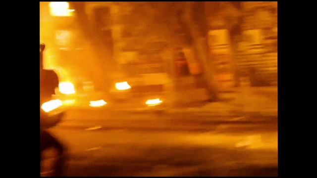 Video Reference: Brown, Automotive lighting, Amber, Orange, Wood, Heat, Rectangle, Tints and shades, Darkness, Room