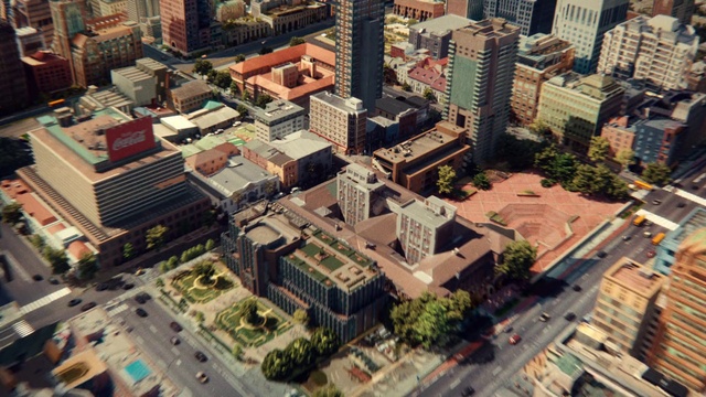 Video Reference: Building, Daytime, Skyscraper, Tower block, Urban design, Condominium, Cityscape, Neighbourhood, Public space, Tower