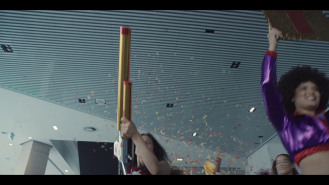 Video Reference: Aircraft, Gesture, Flash photography, Sky, Aviation, Airplane, Event, Air travel, Recreation, Flap