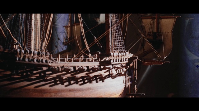 Video Reference: Boat, Watercraft, Vehicle, Wood, Naval architecture, Mast, Ship, Darkness, Event, Tall ship