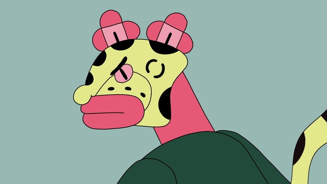 Video Reference: Cartoon, Dog, Organism, Toy, Gesture, Pink, Happy, Carnivore, Art, Font