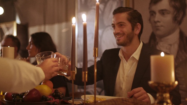 Video Reference: Smile, Candle, Tableware, Drinkware, Stemware, Candle holder, Wax, Food, Wine glass, Event