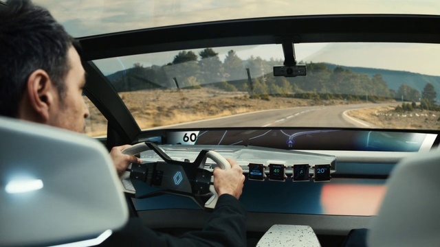 Video Reference: Car, Vehicle, Motor vehicle, Automotive mirror, Sky, Automotive design, Steering wheel, Mode of transport, Gesture, Rear-view mirror