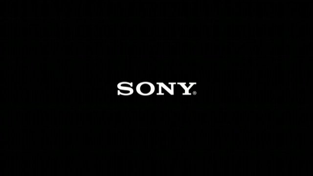 Video Reference: Sony, logo, brand, black background, text, minimal, centered, title card, startup screen
