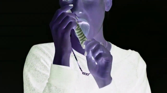 Video Reference: Eyelash, Human body, Purple, Neck, Jaw, Gesture, Violet, Art, Service, Thumb