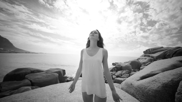 Video Reference: Cloud, Sky, Water, Flash photography, Black-and-white, People in nature, Happy, Grey, Style, Horizon