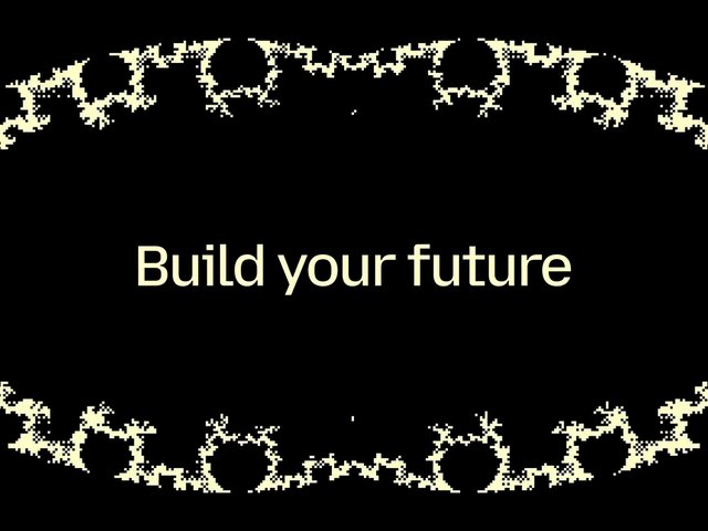 Video Reference: title card, text, quote, black background, decorative border, minimal, typography, motivational, presentation, graphic design