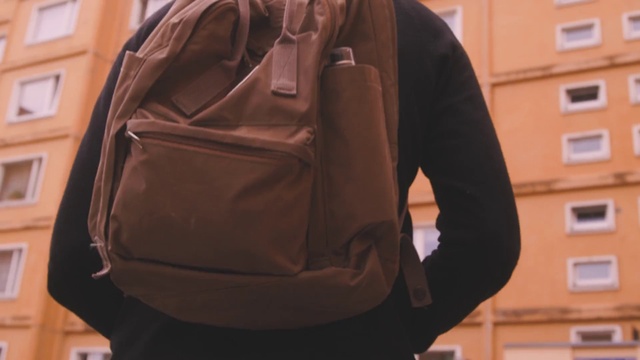 Video Reference: Brown, Sleeve, Collar, Bag, Blazer, Luggage and bags, Pocket, Peach, Magenta, Waist