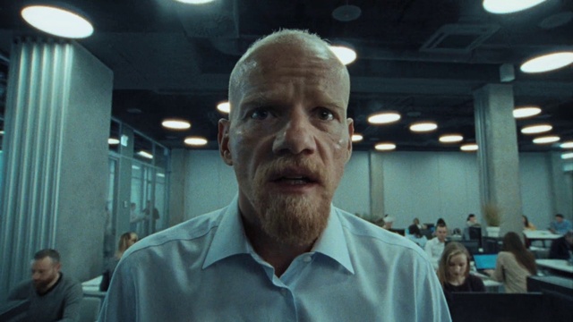 Video Reference: Forehead, Shoulder, Dress shirt, Jaw, Collar, Beard, Facial hair, Event, White-collar worker, Job