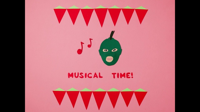 Video Reference: Rectangle, Pink, Happy, Font, Fruit, Art, Magenta, Circle, Vegetable, Poster