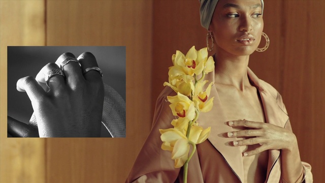 Video Reference: Fashion, Petal, Gesture, Eyewear, Flower, Finger, Fashion design, Nail, Formal wear, Flower Arranging