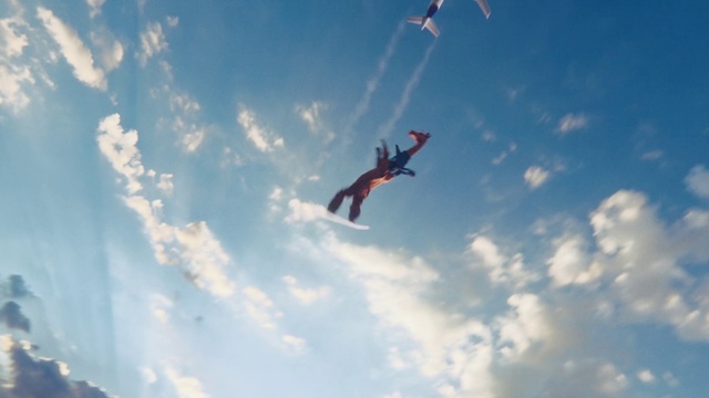 Video Reference: Cloud, Sky, People in nature, Gesture, Stunt performer, Happy, Wind, Recreation, Sports, Air sports