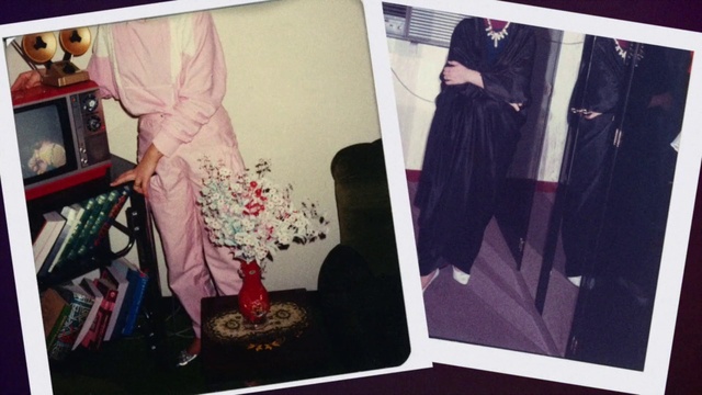 Video Reference: Purple, Fashion, Textile, Pink, Art, Fashion design, Magenta, Formal wear, Suit, Event