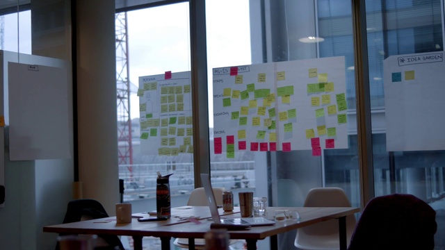 Video Reference: Table, Post-it note, Furniture, Property, Window, Wood, Interior design, Fixture, Lighting, Architecture