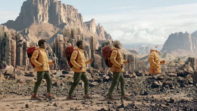 Video Reference: Mountain, Sky, Cloud, Bedrock, Travel, Geological phenomenon, Landscape, Mountain range, Backpack, Plateau