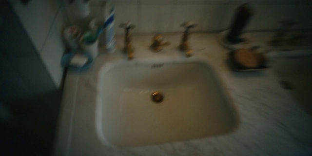 Video Reference: Brown, Tap, Plumbing fixture, Sink, Bathroom sink, Bathroom, Fluid, Household hardware, Wood, Plumbing