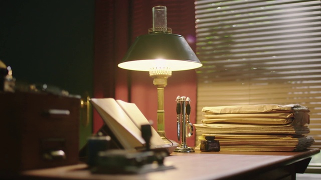 Video Reference: Lamp, Table, Wood, Tints and shades, Metal, Room, Shade, Lampshade, Publication, Lighting accessory