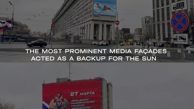 Video Reference: city, street, intersection, buildings, billboard, advertising, traffic signs, cars, urban, split screen, overlay text, road, downtown, exterior, public space