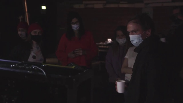 Video Reference: Fun, Midnight, Event, Darkness, Space, T-shirt, Entertainment, Room, Flash photography, Night